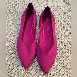 Rothy's Vibrant Pink Pointed Flats